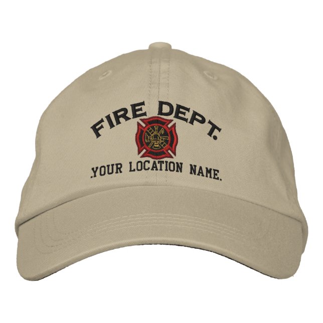 Personalised Firefighter Custom Cap Embroidery (Front)