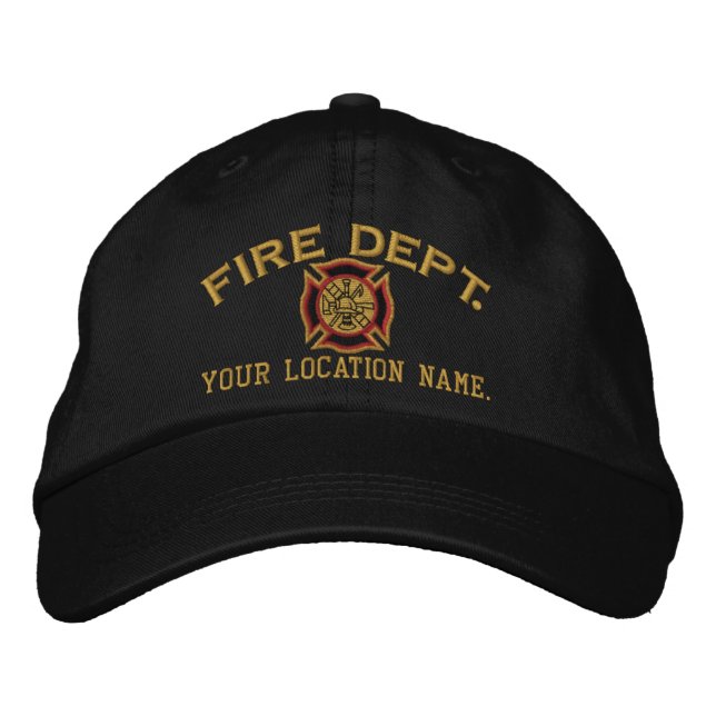 Personalised Firefighter Custom Cap Embroidery (Front)