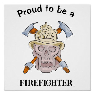 Personalised Firefighter Graphics Poster