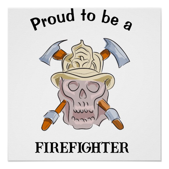 Personalised Firefighter Graphics Poster (Front)