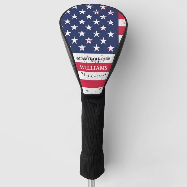 Personalised Firefighter Monogram Go Golf Head Cover (Front)