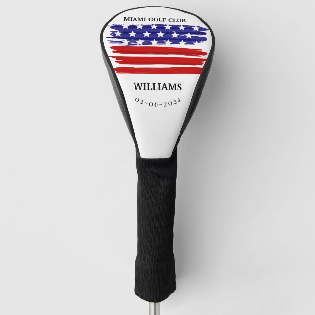 Personalised Firefighter Monogram Go Golf Head Cover (Front)