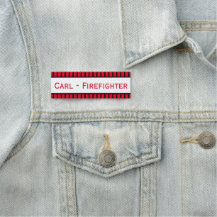 Personalised Firefighter Name Tag