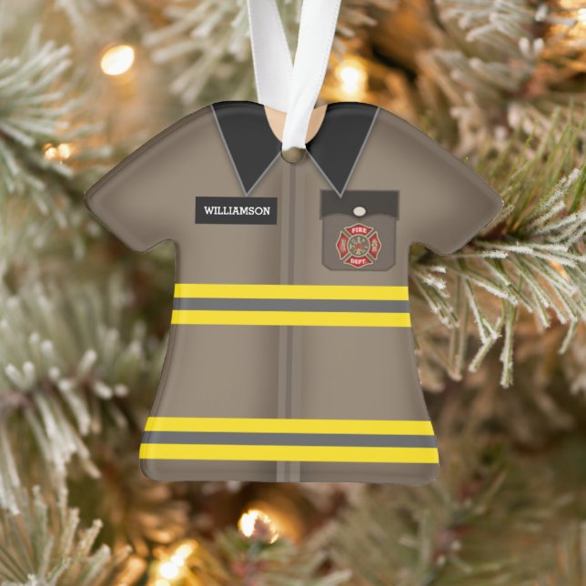 Personalised Firefighter Ornament (Tree)