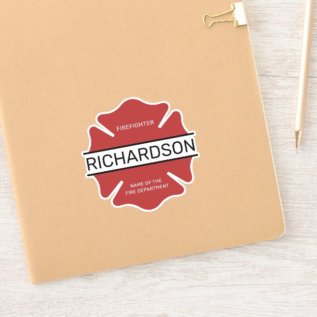 Personalised Firefighter Red Logo Symbol  (Notebook)