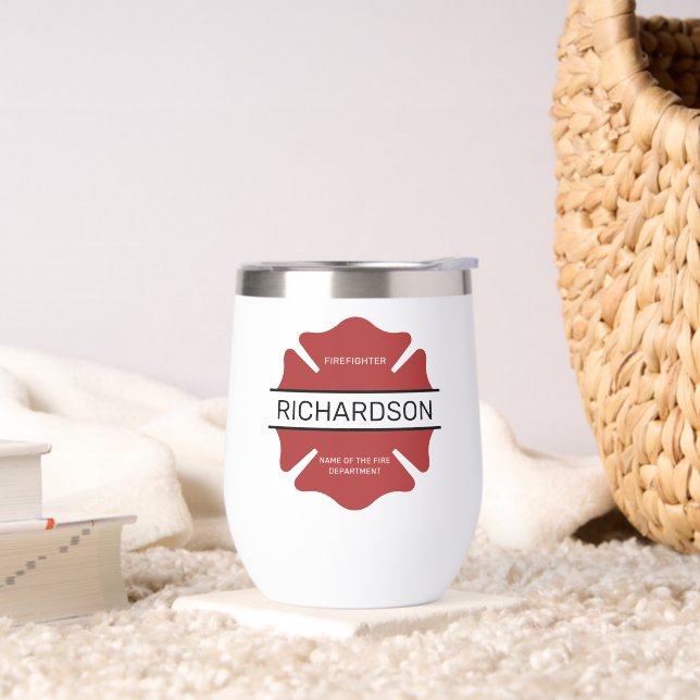 Personalised Firefighter Red Logo Symbol  (Living Room)