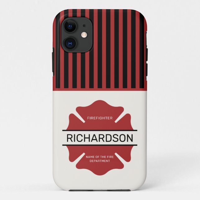 Personalised Firefighter Red Logo Symbol  Case-Mate iPhone Case (Back)
