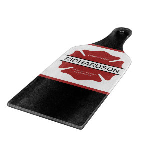Personalised Firefighter Red Logo Symbol Cutting Board