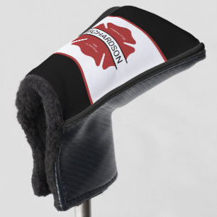 Personalised Firefighter Red Logo Symbol  Golf Head Cover
