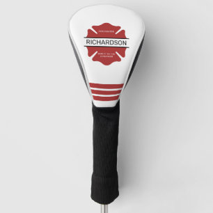 Personalised Firefighter Red Logo Symbol Golf Head Cover
