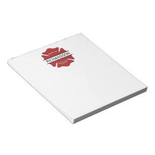 Personalised Firefighter Red Logo Symbol  Notepad