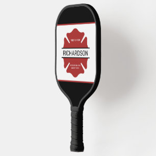 Personalised Firefighter Red Logo Symbol  Pickleball Paddle