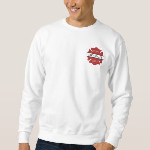 Personalised Firefighter Red Logo Symbol Sweatshirt