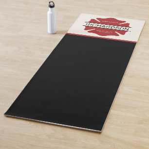 Personalised Firefighter Red Logo Symbol  Yoga Mat