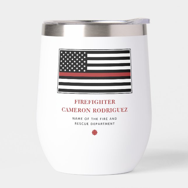 Personalised Firefighter Thin Red Line Fire Rescue (Left)