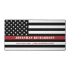 Personalised Firefighter Thin Red Line Fire Rescue