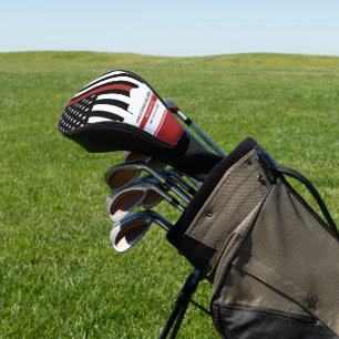 Personalised Firefighter Thin Red Line Fire Rescue Golf Head Cover