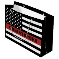 Personalised Firefighter Thin Red Line Fire Rescue