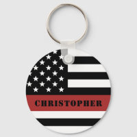 Personalised Firefighter Thin Red Line Flag Gift