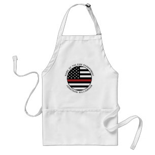 Personalised Firefighter Thin Red Line USA Flag Standard Apron