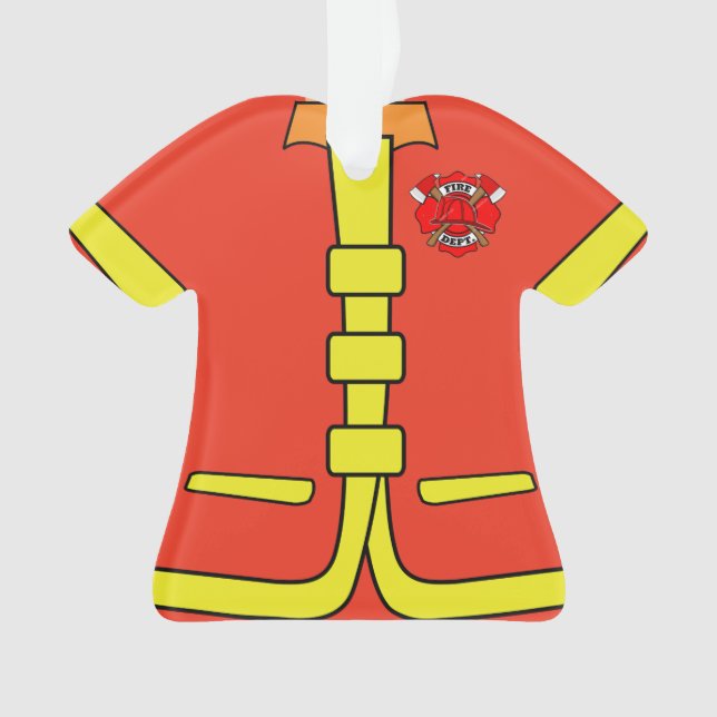 Personalised Fireman Firefighter Xmas Ornament (Front)