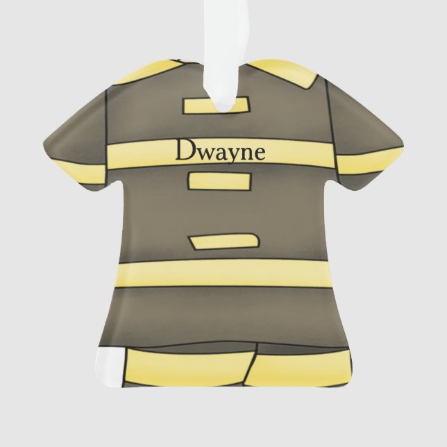 Personalised Fireman Uniform Ornament (Front)