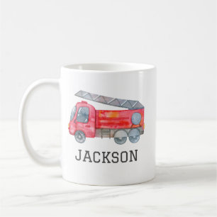 Personalised Firetruck birthday Party Coffee Mug