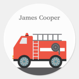 Personalised Firetruck  Stickers