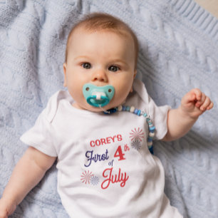Personalised "First 4th of July" Baby Bodysuit