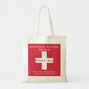 Personalised First Aid Kit Medicine Red Tote Bag