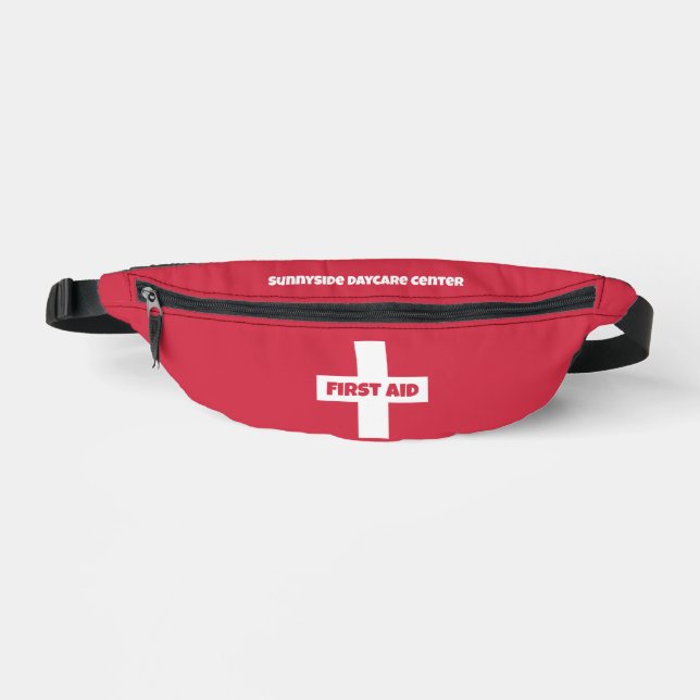 Personalised First Aid Kit Medicine School Daycare Bum Bags (Front)