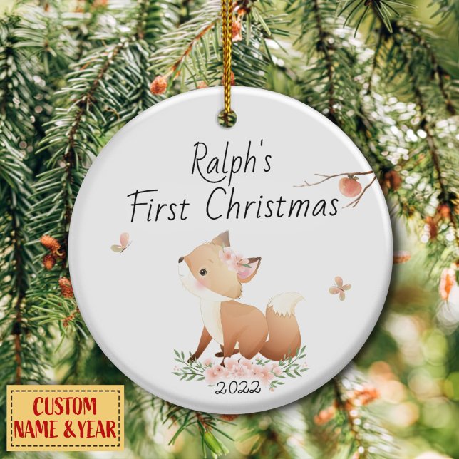 Personalised First, Baby's First Christmas Ceramic Tree Decoration (Creator Uploaded)