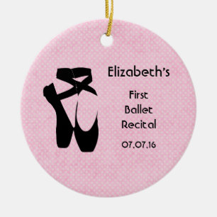 Personalised First Ballet Recital Keepsake Ceramic Tree Decoration