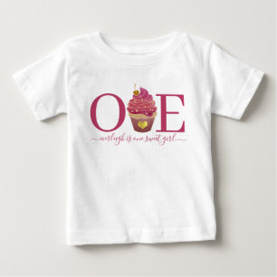 Personalised First Birthday Cupcake Baby T-Shirt