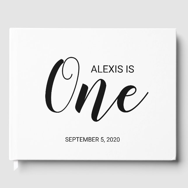 Personalised First Birthday Guestbook (Front)