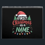 Personalised First Christmas As A Family Matching  Calendar<br><div class="desc">Personalised First Christmas As A Family Matching 1st Christmas</div>