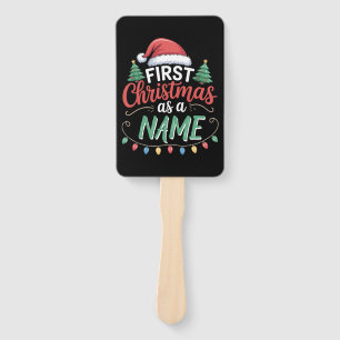 Personalised First Christmas As A Family Matching Hand Fan