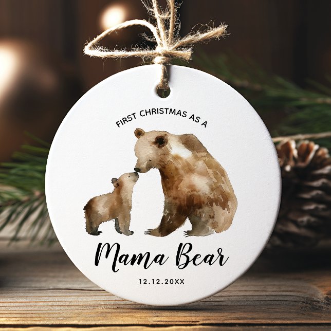 Personalised First Christmas as a mother Ceramic Tree Decoration (Creator Uploaded)