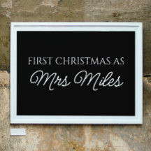 Personalised 'First Christmas as a Mrs.' Surname