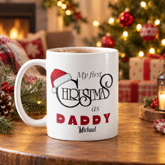 Personalised First Christmas as Daddy Mug