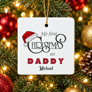 Personalised First Christmas as Daddy Ornament
