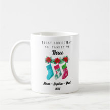 Personalised First Christmas As Family of Three