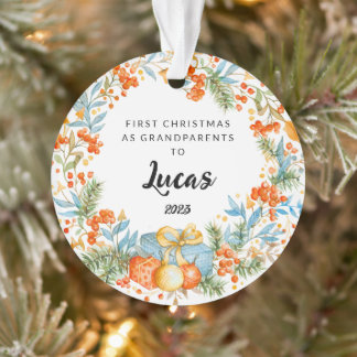 Personalised First Christmas As Grandparents Ornament