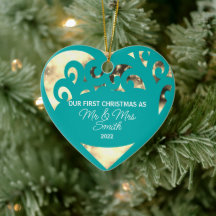 Personalised First Christmas As Mr. & Mrs. 
