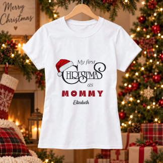 Personalised First Christmas as Mummy T-Shirt