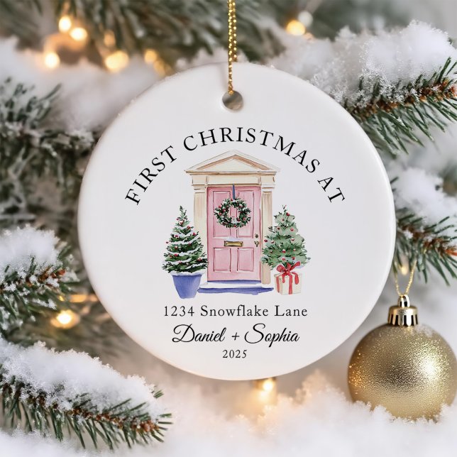 Personalised First Christmas At Our New Home Ceramic Tree Decoration (Creator Uploaded)