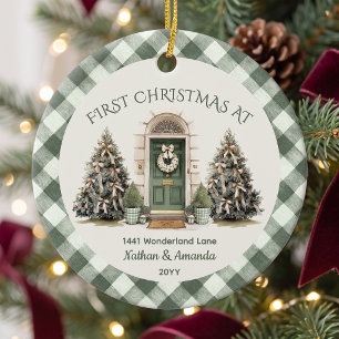Personalised First Christmas At Our New Home Ceramic Tree Decoration