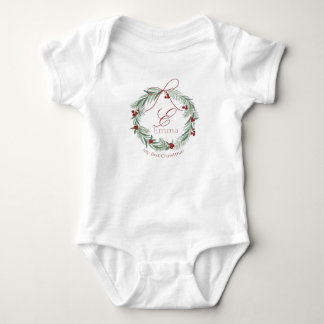 Personalised first Christmas Baby Bodysuit