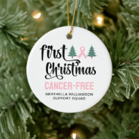 Personalised FIRST CHRISTMAS Breast Cancer Free
