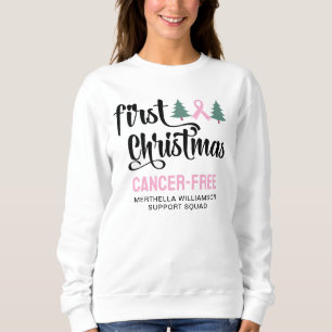 Personalised FIRST CHRISTMAS Breast Cancer Free  Sweatshirt